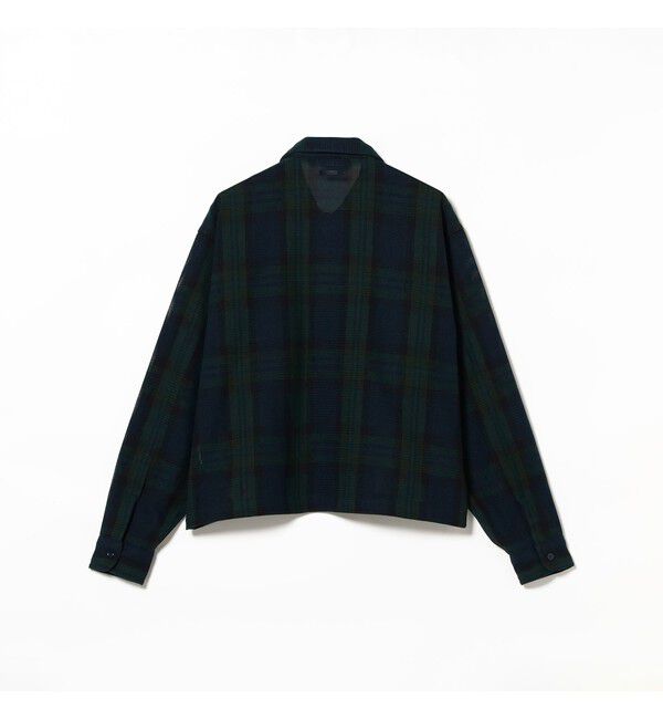 BEAMS「ワイドショートフィット メッシュ ジップアップ シャツ」|シャツ・ブラウス|