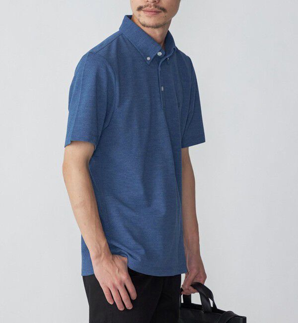 SHIPS「【WEB限定】SHIPS: 吸水速乾・UVケア Drymix（R）ワンポイントロゴ ボタンダウン ポロシャツ」|ポロシャツ|