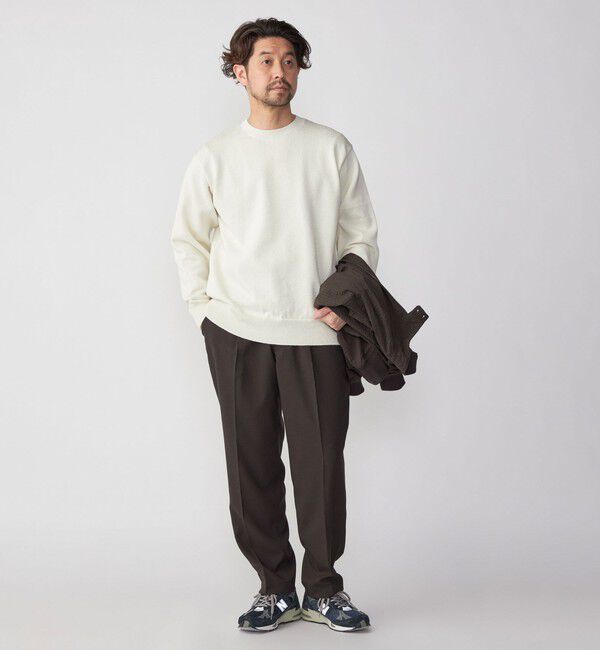 SHIPS「SHIPS:〈手洗い可能〉7ゲージ 2プライ ストローヤーン ギマ クルーネック ニット」|ニット・セーター|