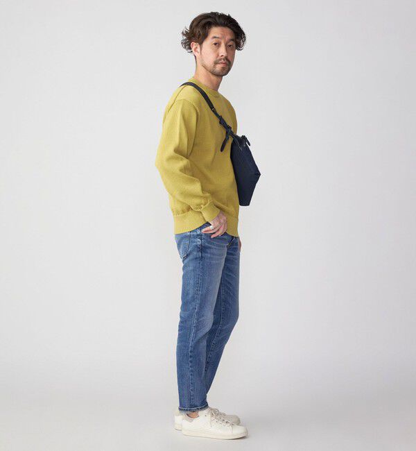 SHIPS「SHIPS:〈手洗い可能〉7ゲージ 2プライ ストローヤーン ギマ クルーネック ニット」|ニット・セーター|