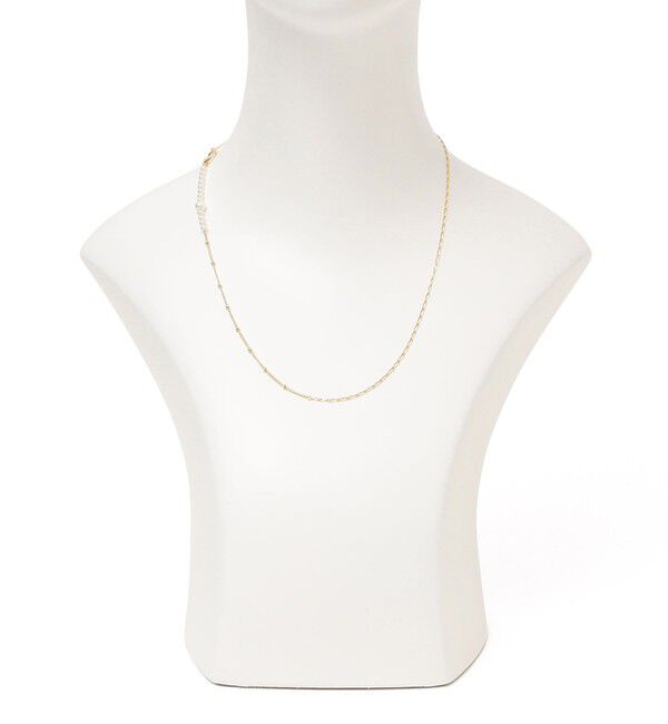 SHIPS any「SALON: パールモチーフ チェーン ミックス マンテル ネックレス」|ネックレス|