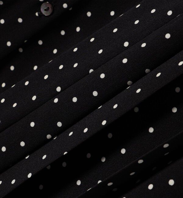 SHIPS for women「【WEB限定】〈洗濯機可能〉ドット 花柄 サイド プリーツ フレンチスリーブ ワンピース」|ワンピース|