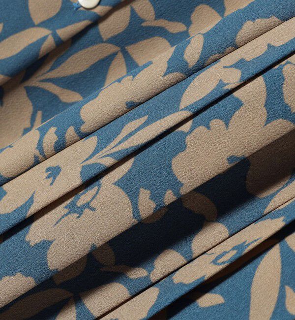 SHIPS for women「【WEB限定】〈洗濯機可能〉ドット 花柄 サイド プリーツ フレンチスリーブ ワンピース」|ワンピース|