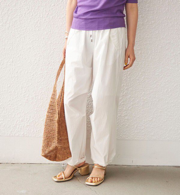 SHIPS for women「〈手洗い可能〉綿 ナイロン 裾 ドロスト パンツ◇」|その他|