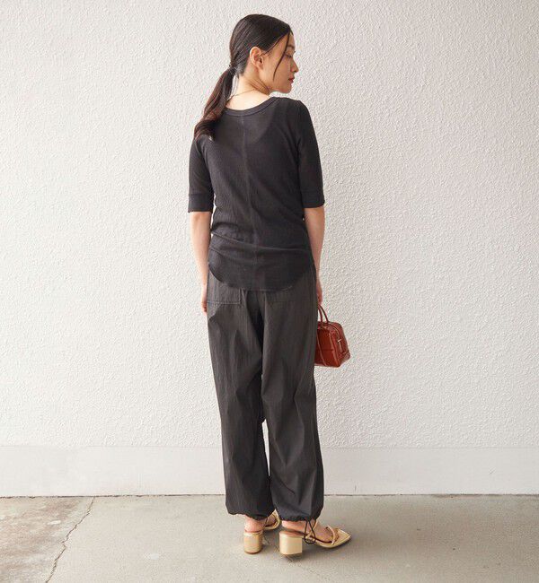 SHIPS for women「〈手洗い可能〉綿 ナイロン 裾 ドロスト パンツ◇」|その他|