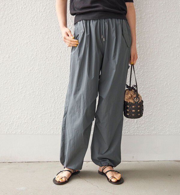 SHIPS for women「〈手洗い可能〉綿 ナイロン 裾 ドロスト パンツ◇」|その他|