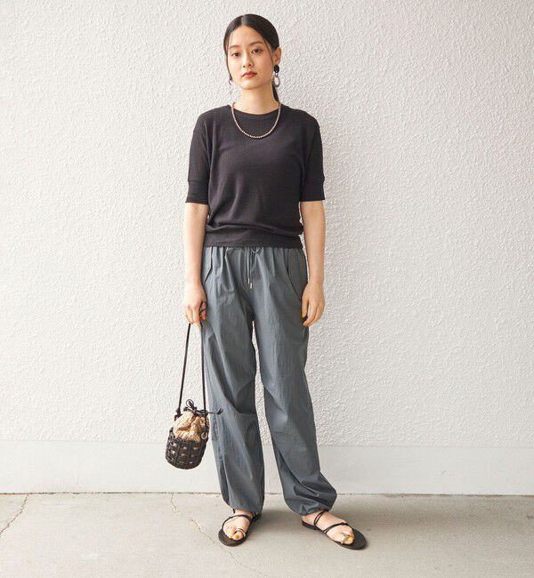 SHIPS for women「〈手洗い可能〉綿 ナイロン 裾 ドロスト パンツ◇」|その他|