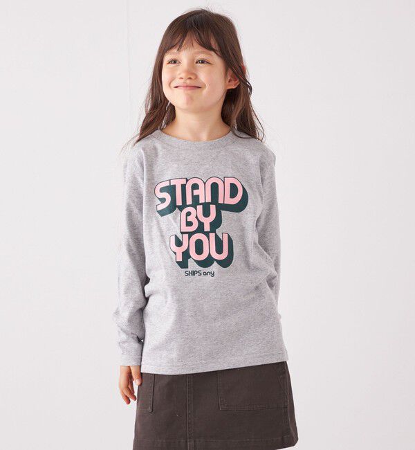SHIPS any「SHIPS any: タイポグラフィー プリント ロンT<KIDS>◇」|Tシャツ・カットソー|