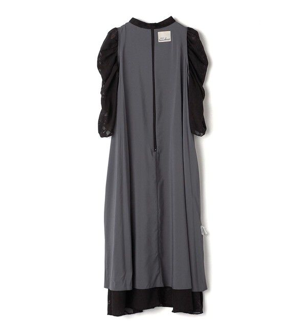 SHIPS for women「little black:2WAY ギャザー オパール レース ワンピース」|ドレス|