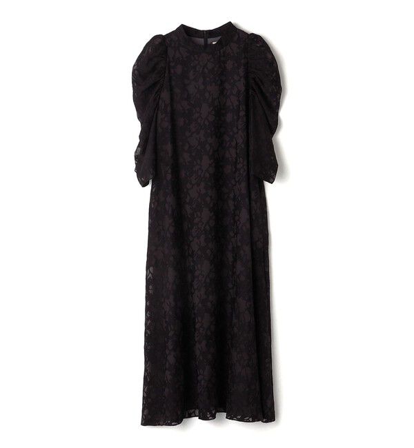 SHIPS for women「little black:2WAY ギャザー オパール レース ワンピース」|ドレス|