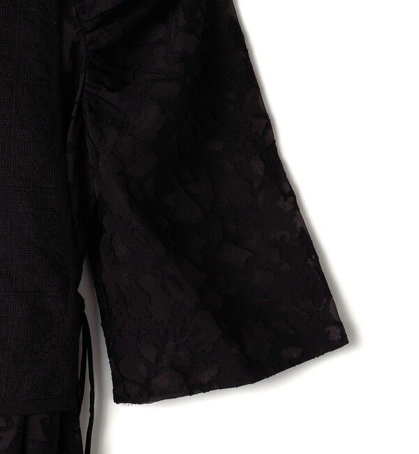 SHIPS for women「little black:2WAY ギャザー オパール レース ワンピース」|ドレス|