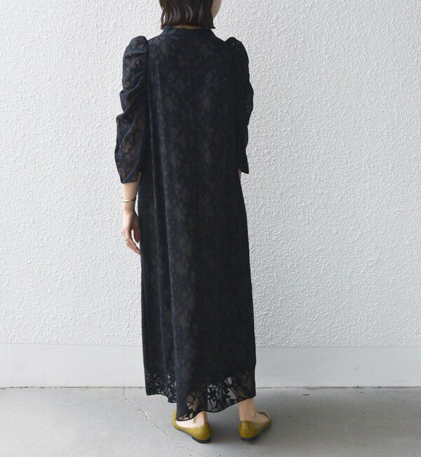 SHIPS for women「little black:2WAY ギャザー オパール レース ワンピース」|ドレス|