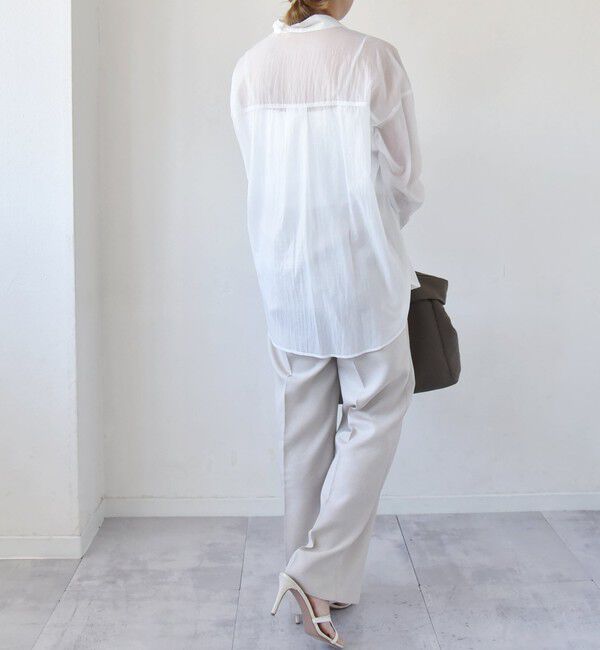 quaranciel「quaranciel:〈洗濯機可能〉シアー オーバー ポケット シャツ」|シャツ・ブラウス|