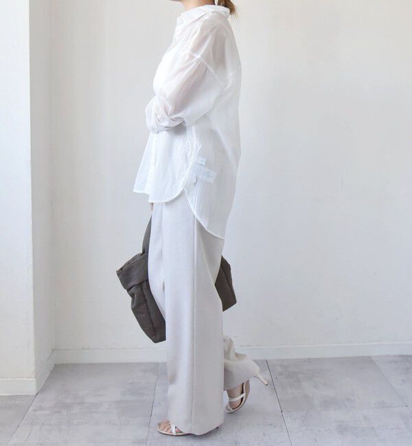 quaranciel「quaranciel:〈洗濯機可能〉シアー オーバー ポケット シャツ」|シャツ・ブラウス|