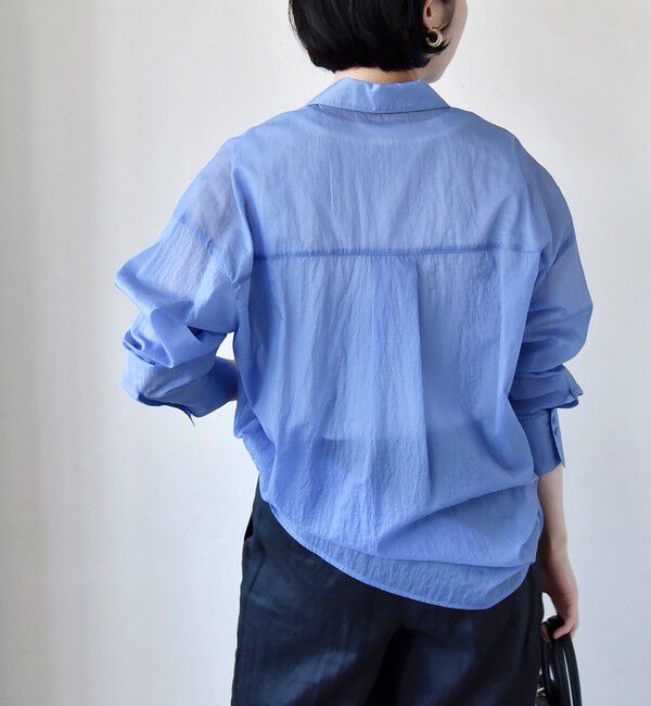 quaranciel「quaranciel:〈洗濯機可能〉シアー オーバー ポケット シャツ」|シャツ・ブラウス|