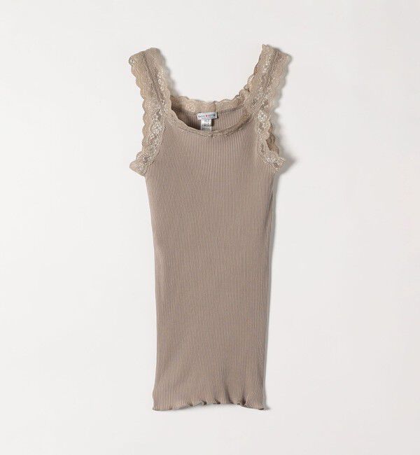 SHIPS any「BASIC COTTON:〈洗濯機可能〉レースキャミソール 25SS」|キャミソール|ベージュ