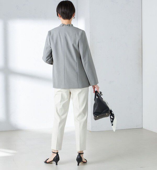 SHIPS for women「〈手洗い可能／撥水加工／接触冷感〉カラーレス ジャケット（セットアップ対応）」|ノーカラージャケット|