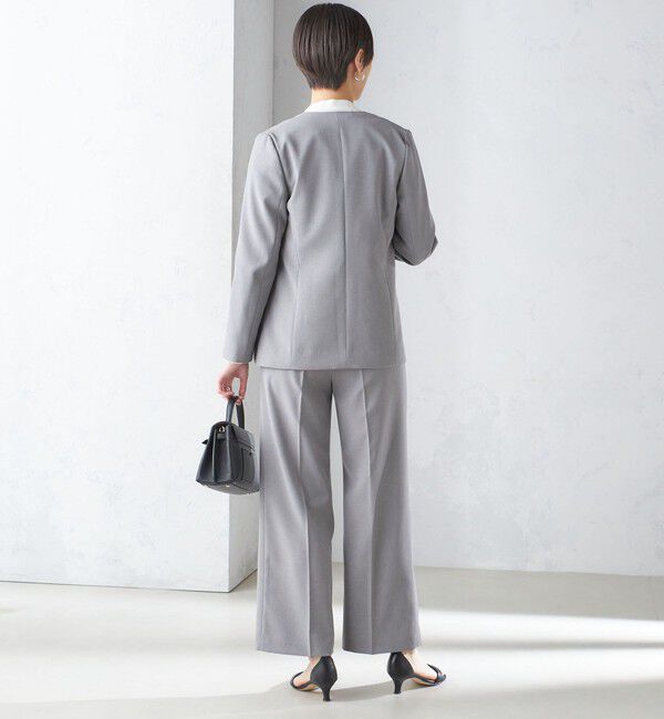 SHIPS for women「〈手洗い可能／撥水加工／接触冷感〉カラーレス ジャケット（セットアップ対応）」|ノーカラージャケット|