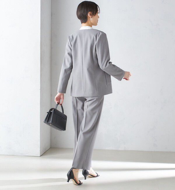 SHIPS for women「〈手洗い可能／撥水加工／接触冷感〉カラーレス ジャケット（セットアップ対応）」|ノーカラージャケット|