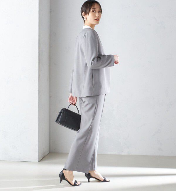 SHIPS for women「〈手洗い可能／撥水加工／接触冷感〉カラーレス ジャケット（セットアップ対応）」|ノーカラージャケット|