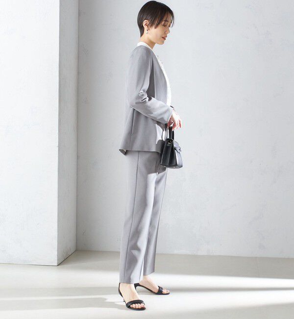 SHIPS for women「〈手洗い可能／撥水加工／接触冷感〉カラーレス ジャケット（セットアップ対応）」|ノーカラージャケット|