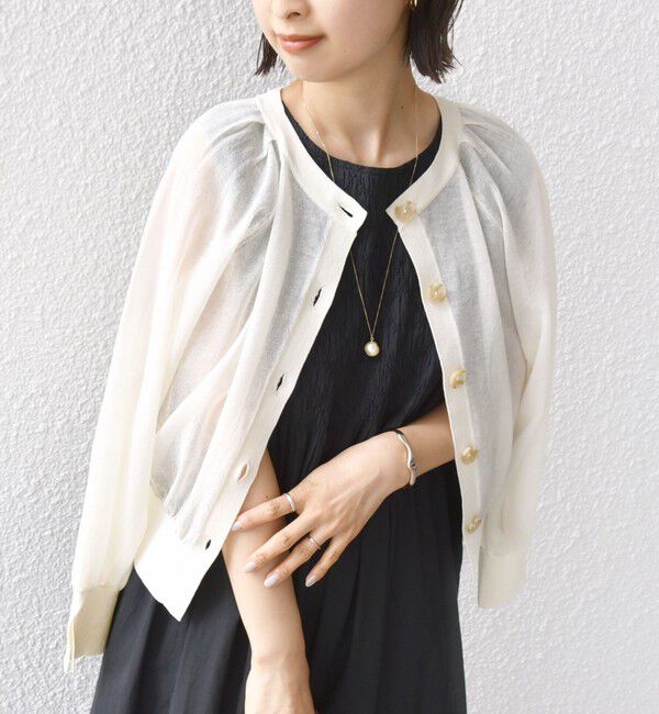 SHIPS for women「〈手洗い可能〉2WAY シアー カーディガン」|カーディガン|