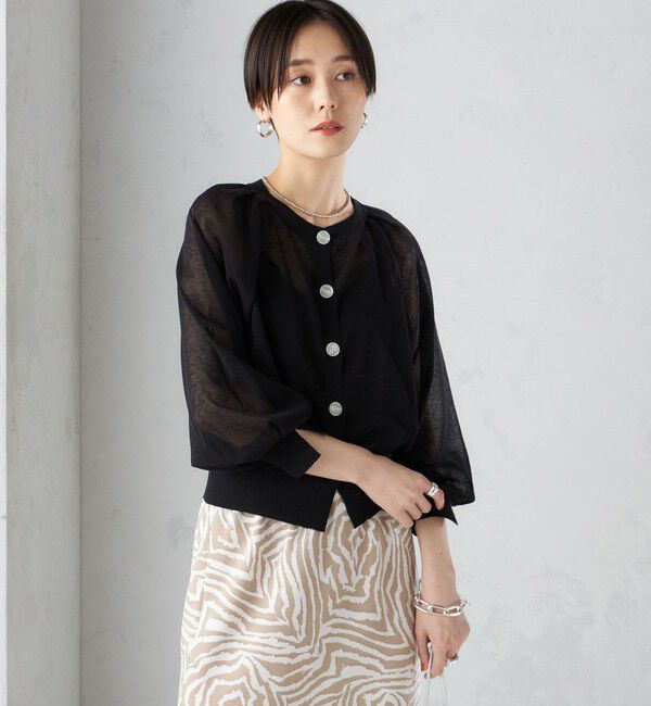 SHIPS for women「〈手洗い可能〉2WAY シアー カーディガン」|カーディガン|