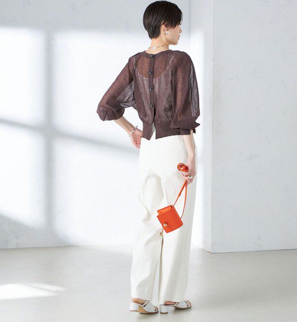 SHIPS for women「〈手洗い可能〉2WAY シアー カーディガン」|カーディガン|