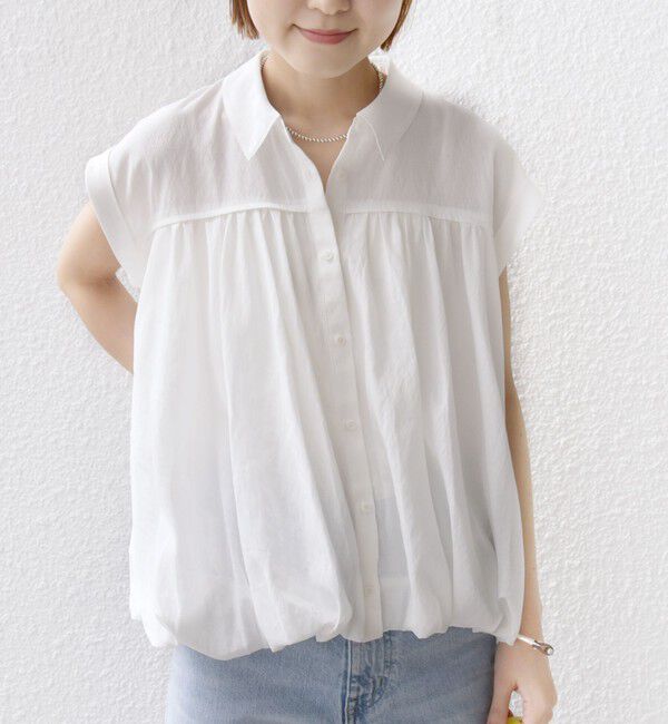 SHIPS for women「〈手洗い可能〉強撚 バルーン ブラウス」|シャツ・ブラウス|