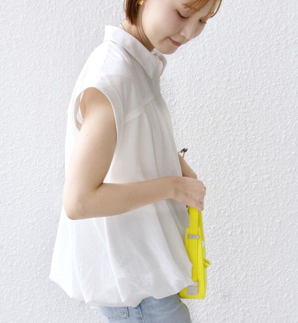 SHIPS for women「〈手洗い可能〉強撚 バルーン ブラウス」|シャツ・ブラウス|