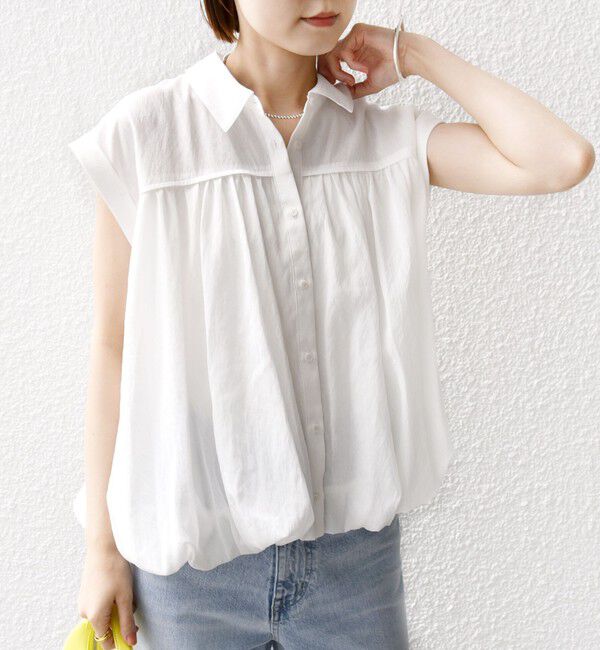 SHIPS for women「〈手洗い可能〉強撚 バルーン ブラウス」|シャツ・ブラウス|