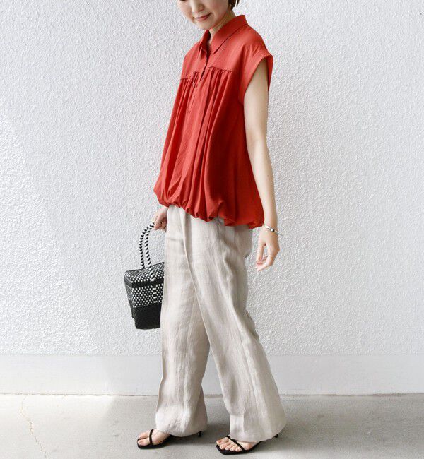 SHIPS for women「〈手洗い可能〉強撚 バルーン ブラウス」|シャツ・ブラウス|