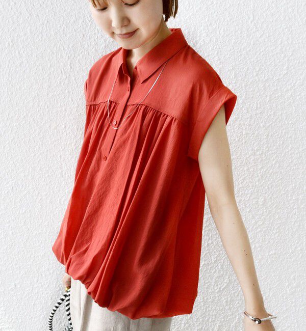 SHIPS for women「〈手洗い可能〉強撚 バルーン ブラウス」|シャツ・ブラウス|