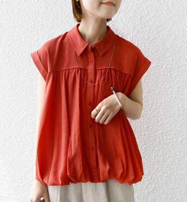 SHIPS for women「〈手洗い可能〉強撚 バルーン ブラウス」|シャツ・ブラウス|