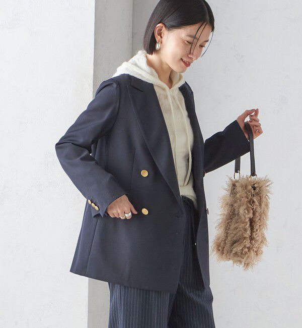 SHIPS for women「ウール ギャバ ダブル ブレザー」|テーラードジャケット|