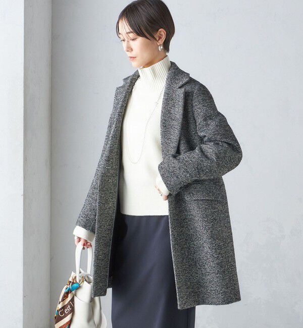 SHIPS for women「ツイード チェスター コート」|チェスターコート|