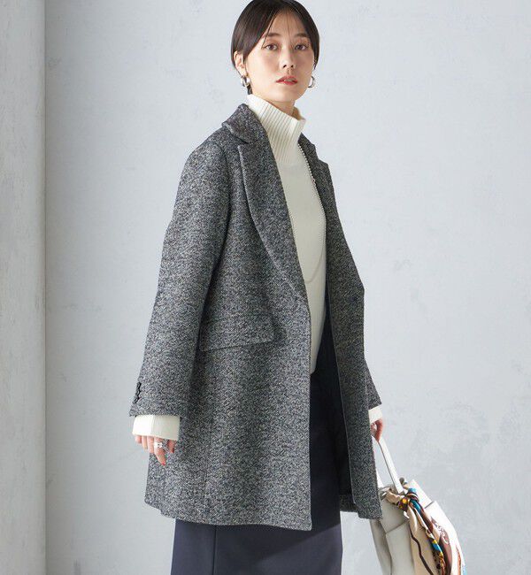 SHIPS for women「ツイード チェスター コート」|チェスターコート|