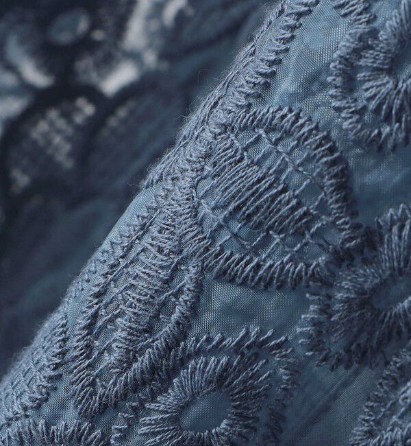 SHIPS any「SHIPS any:〈手洗い可能〉フラワーレース エンブロイダリー シアー シャツ」|シャツ・ブラウス|