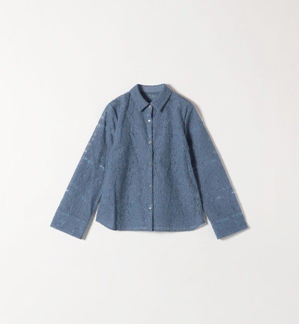 SHIPS any「SHIPS any:〈手洗い可能〉フラワーレース エンブロイダリー シアー シャツ」|シャツ・ブラウス|