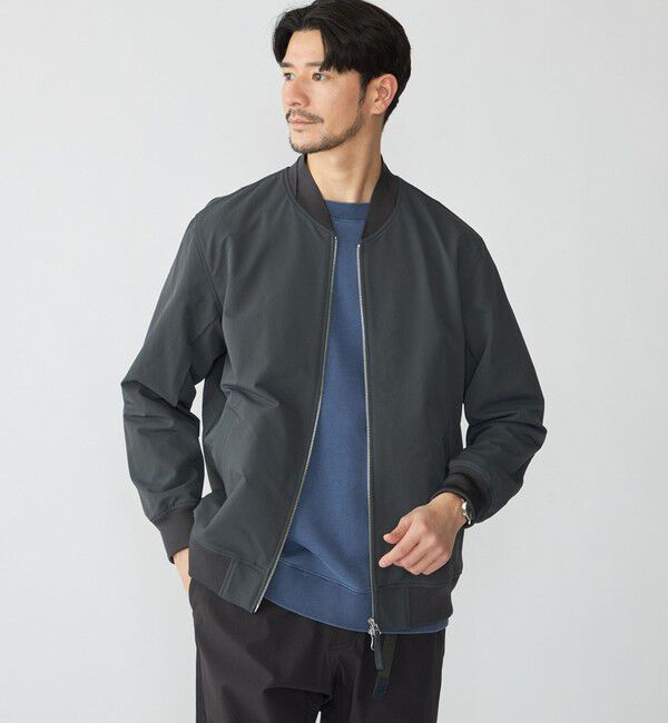 SHIPS「SHIPS:〈撥水加工〉CORDURA(R) ナイロン ジップアップ ブルゾン」|ブルゾン・スタジャン|