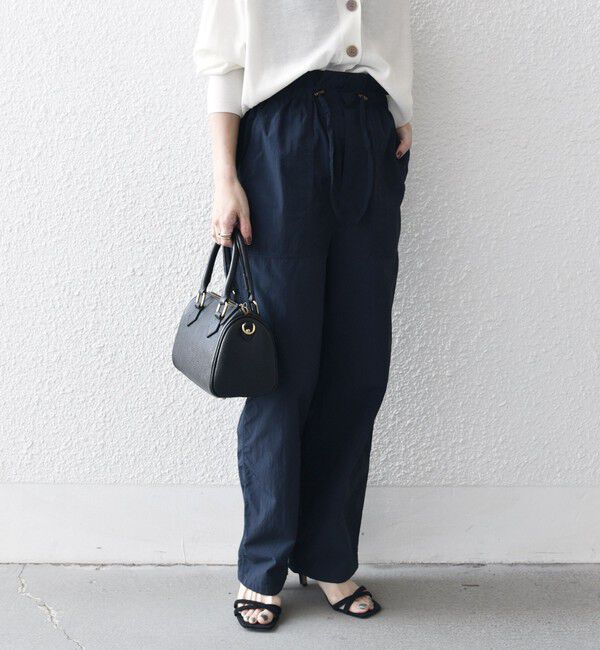 SHIPS any「SHIPS any:〈洗濯機可能〉ナイロン ウエスト ドローコード セミ ワイド パンツ」|その他|