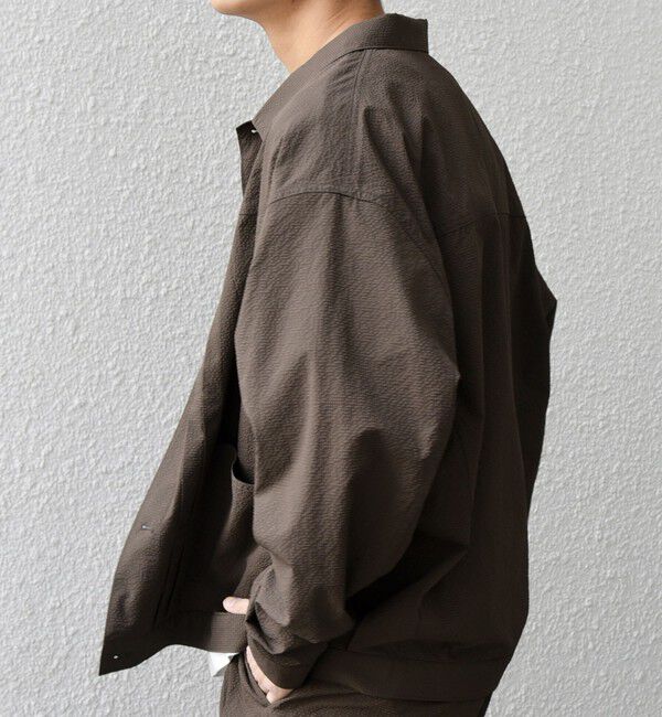 SHIPS any「SHIPS any:〈撥水/軽量/ストレッチ〉SOLOTEX(R) シアサッカー トラック ブルゾン 25SS(セットアップ対応)◇」|ブルゾン・スタジャン|