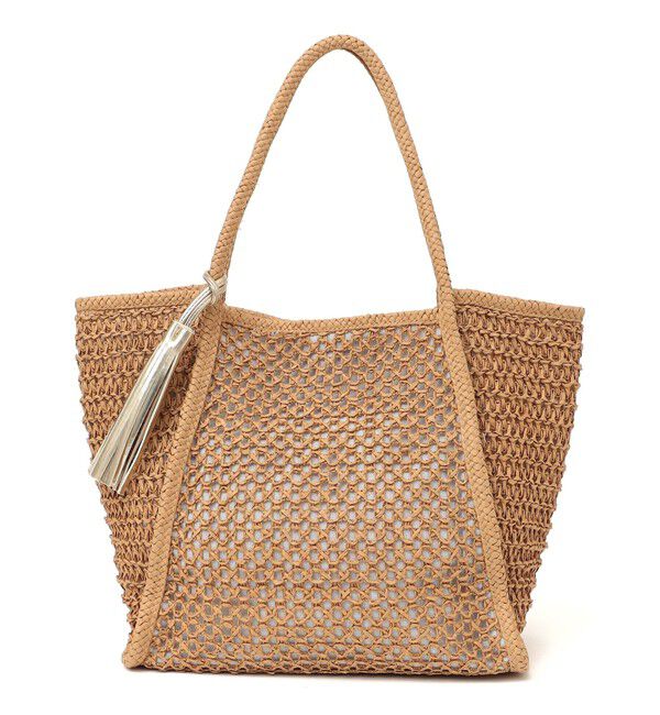 SHIPS any「SHIPS any: タッセル 透かし編み ペーパー トート バッグ」|トートバッグ|