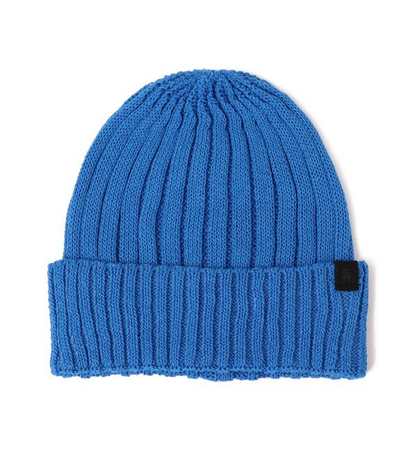 SHIPS any「SHIPS any:〈手洗い可能〉リネン/コットン ワンポイント ピスネーム ワッチキャップ」|ニット帽|ブルー