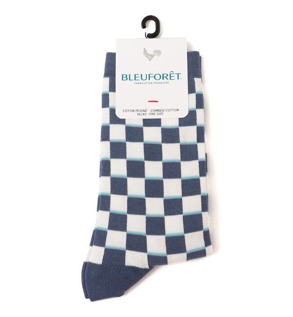 SHIPS for women「BLEUFORET:チェック パターン ソックス」|ソックス|ネイビー