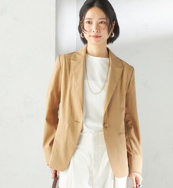 SHIPS for women「〈手洗い可能〉FUNCTIONAL テーラード ジャケット（セットアップ対応）」|テーラードジャケット|ベージュ