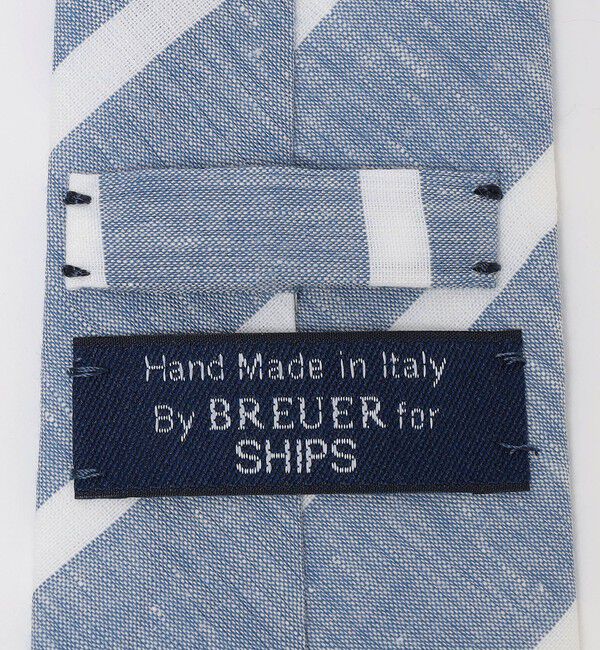 SHIPS「BREUER: リネン コットン メランジ ストライプ ネクタイ」|ネクタイ・蝶ネクタイ|