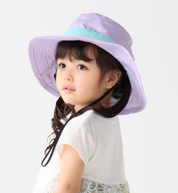SHIPS Colors 「SHIPS Colors:〈手洗い可能〉サファリ ハット (KIDS)」|ハット|ラベンダー