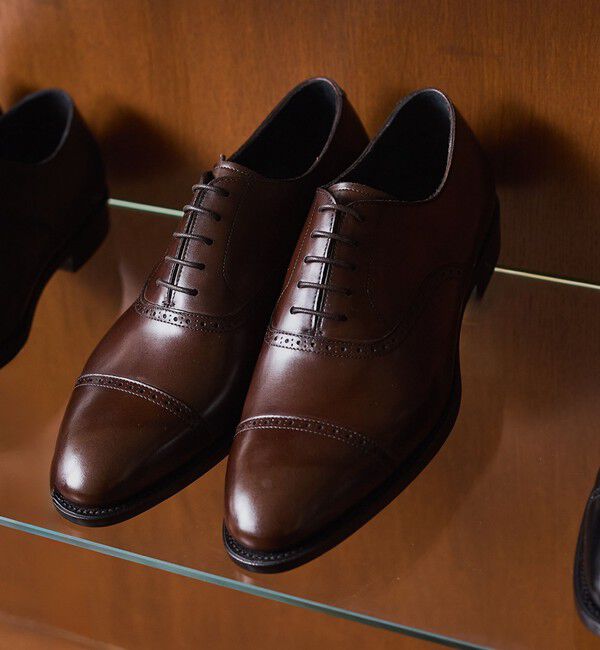 SHIPS「【SHIPS別注】Lo spago: パンチド キャップトゥ シューズ」|ビジネス・ドレスシューズ|ブラウン