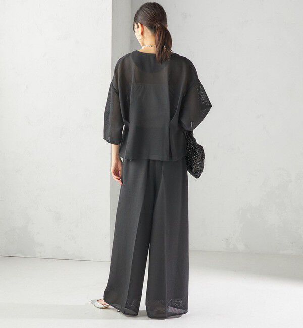 SHIPS for women「troisiemeCHACO:〈洗濯機可能〉メッシュ 半袖 ジャケット」|テーラードジャケット|